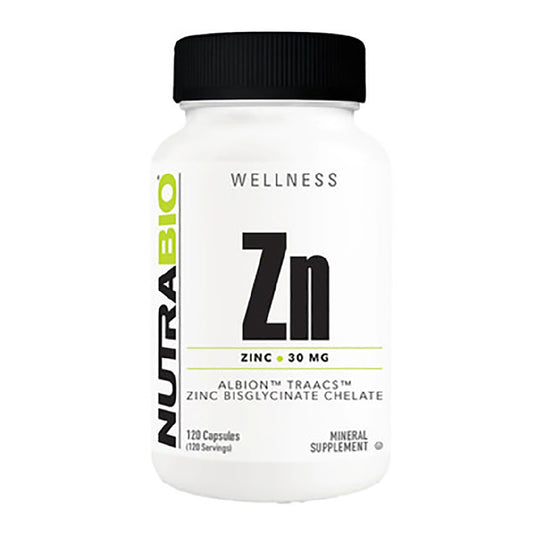 NutraBio Chelated Zinc 30 mg
