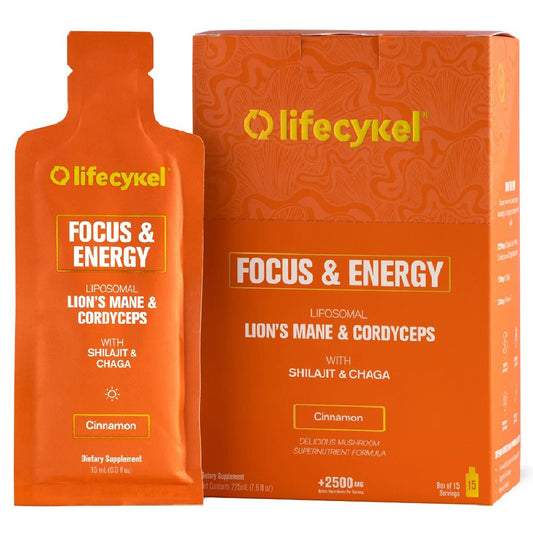 Lifecykel Liposomal AM - Focus & Energy 15ml Sachetsx15