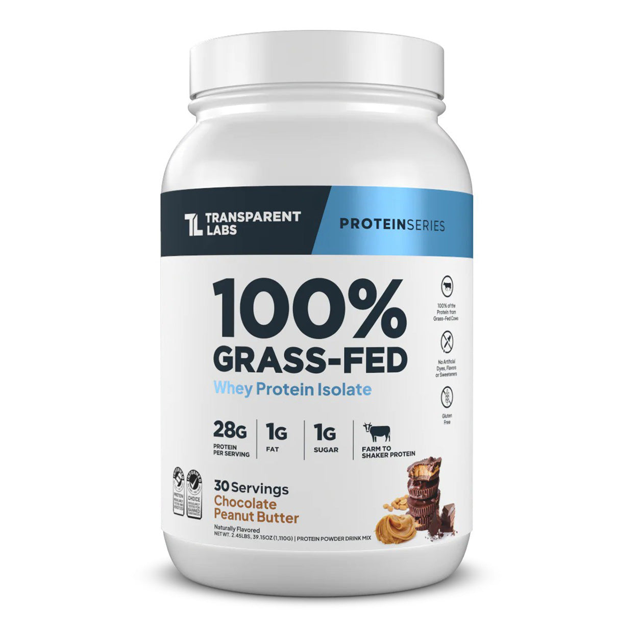 Transparent Labs 100% Grass-Fed Whey Protein Isolate